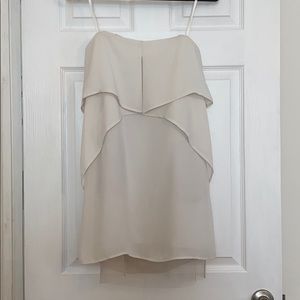 BCBG Runway - Bone/Off White strapless dress (0)